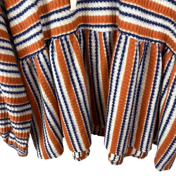 HUMMINGBIRD waffle knit striped hoodie sweater small - Picture 3 of 7